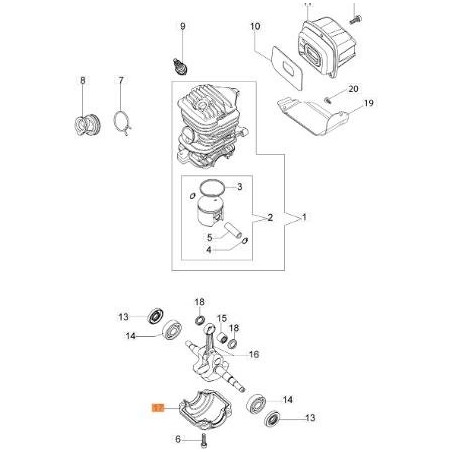 TAPA DE CILINDRO ORIGINAL EMAK 50240016R | NewgardenAgri.com