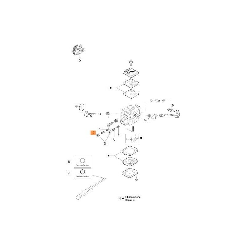 REGISTRIERSCHRAUBE 102-4039 VERGASER ORIGINAL EMAK 2318108