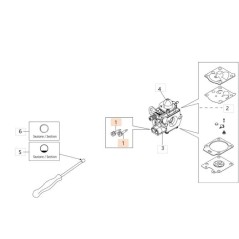MIN/MAX CARBURETOR ADJUSTMENT SCREW ORIGINAL EMAK 2318667R | NewgardenAgri.com