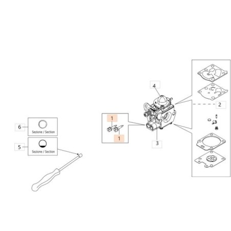 MIN/MAX CARBURETOR ADJUSTMENT SCREW ORIGINAL EMAK 2318667R | NewgardenAgri.com