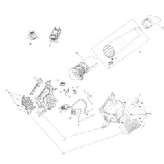 CABLAGGIO DISPLAY BLOWER 56V L. 350 ORIGINALE EMAK 54360036AR | NewgardenAgri.com