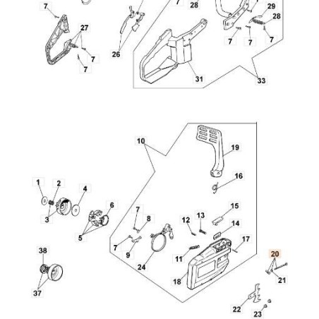 ORIGINAL EMAK CHAIN TENSIONER SCREW 50012026 | NewgardenAgri.com