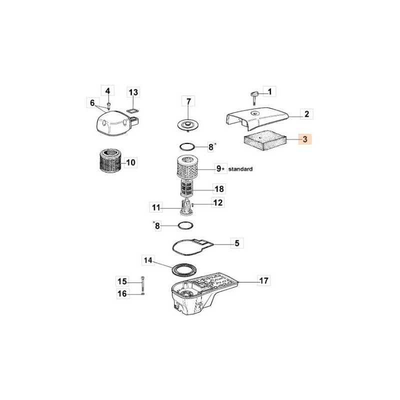 ORIGINAL EMAK AIR FILTER 52010451R