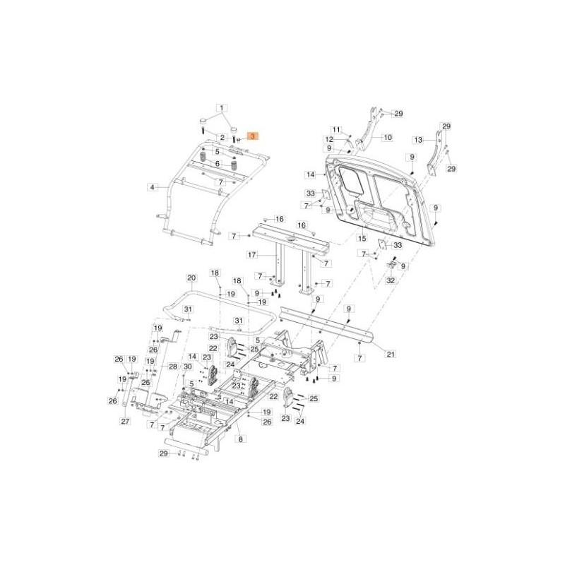 VIS À BRIDE ZIGBEE 8.8 M10X20 DIN 6921 ZNB (C.10) ORIGINAL EMAK 3933041R