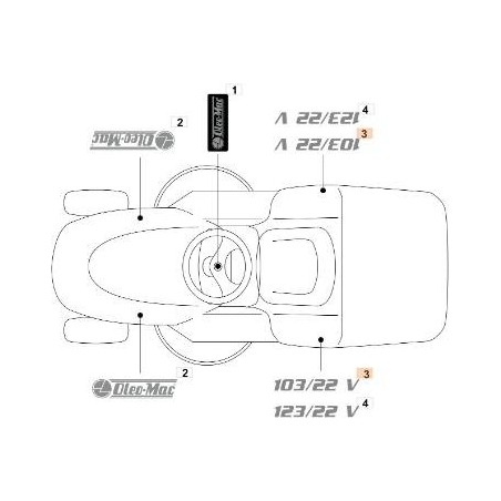 ÉTIQUETTE ORIGINALE EMAK G114371153E0 | NewgardenAgri.com
