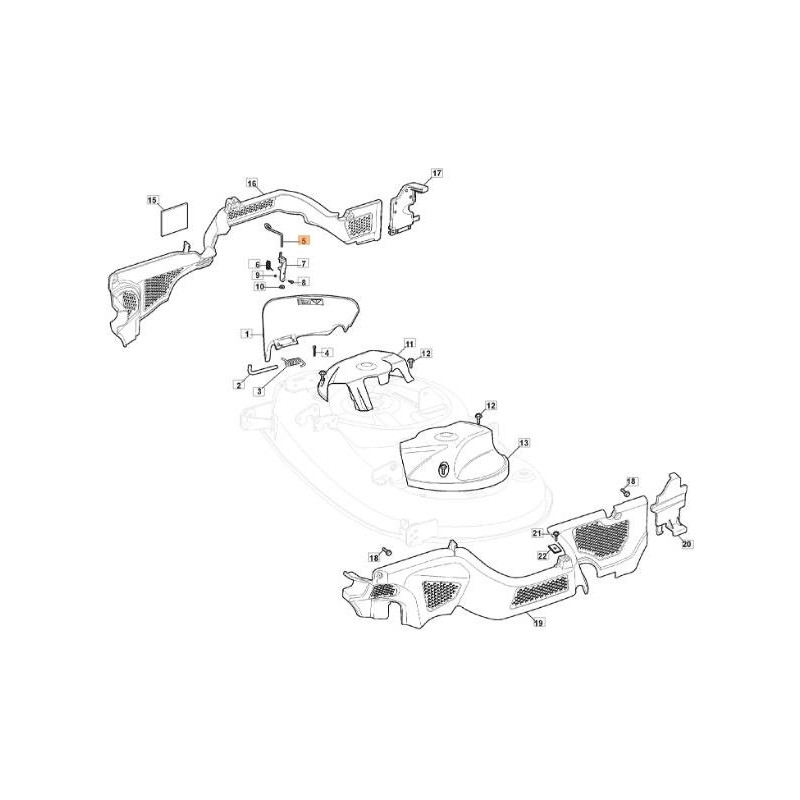 LEVIER DE DÉFLECTEUR EMAK ORIGINAL G125318355E0