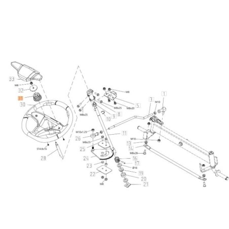 ORIGINAL EMAK STEERING WHEEL SUPPORT TS000028R | NewgardenAgri.com