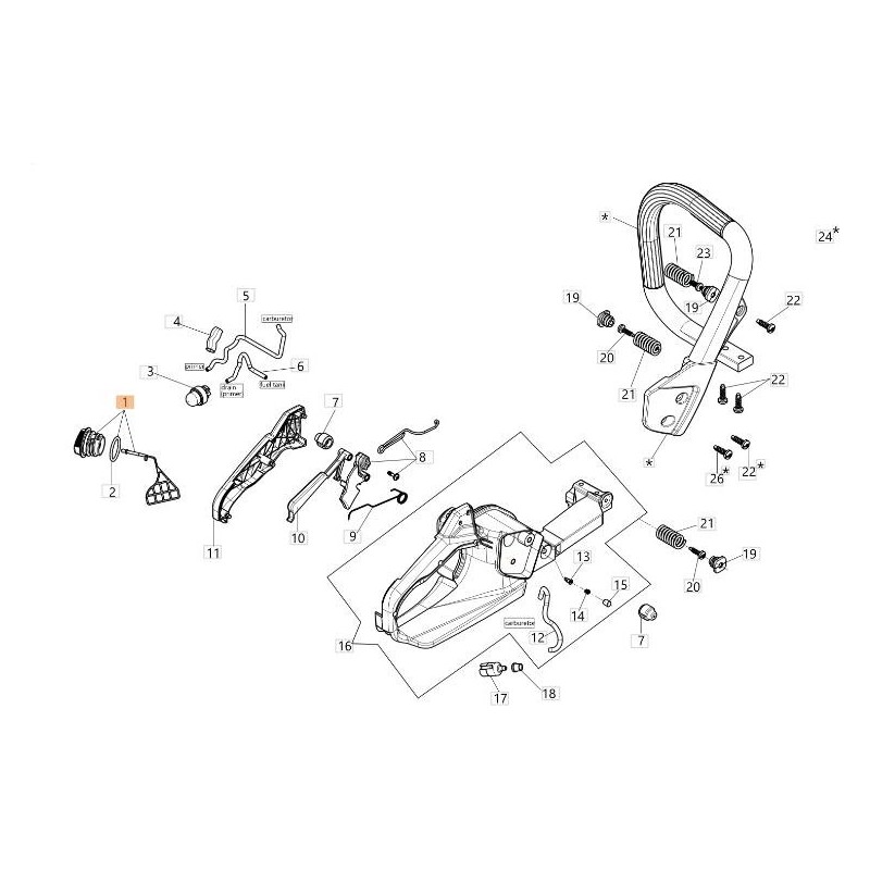 ÖL-/MISCHDECKEL D.26 KOMPLETT GR-ARS ORIGINAL EMAK 50230302BR
