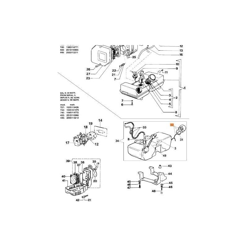 BOUCHON DE RÉSERVOIR ORIGINAL EMAK 61070079AR