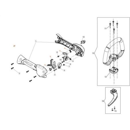 KIT DE PALANCA DEL ACELERADOR EMAK ORIGINAL 54120062 | NewgardenAgri.com