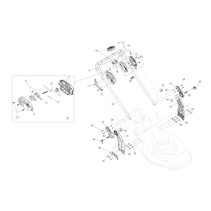 LINKS DRUCKHALBSCHALENKIT. 56V ORIGINAL EMAK 54350185R