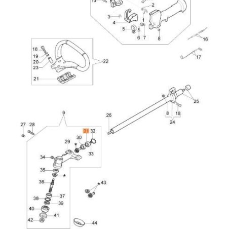 RODAMIENTO DE BOLAS 09X24X07 609Z (RODAMIENTO) ORIGINAL EMAK 3035044 | NewgardenAgri.com
