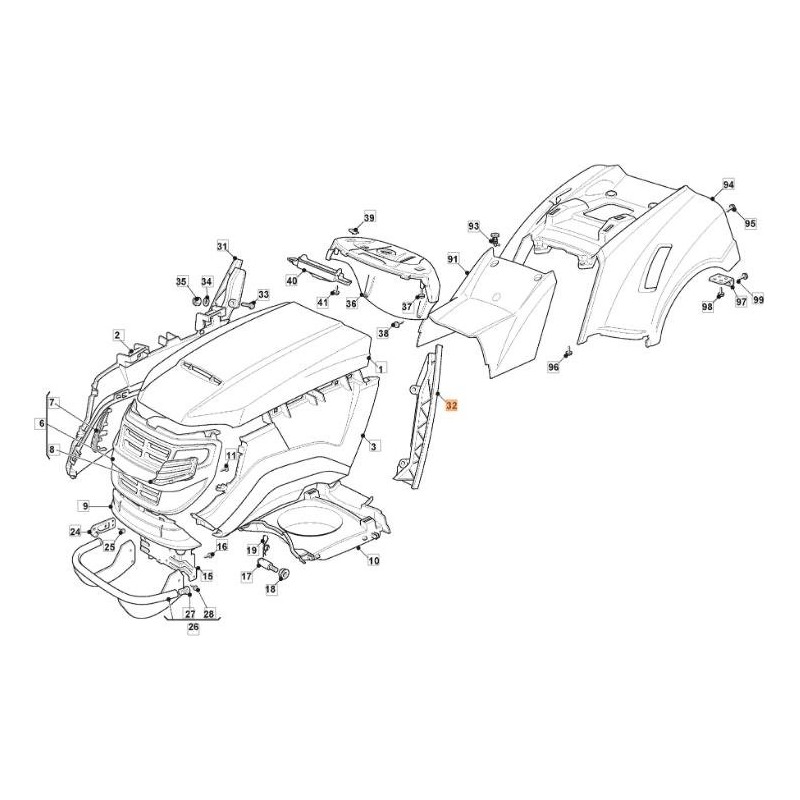 SOPORTE TABLERO IZQUIERDO EMAK ORIGINAL G325599013E0