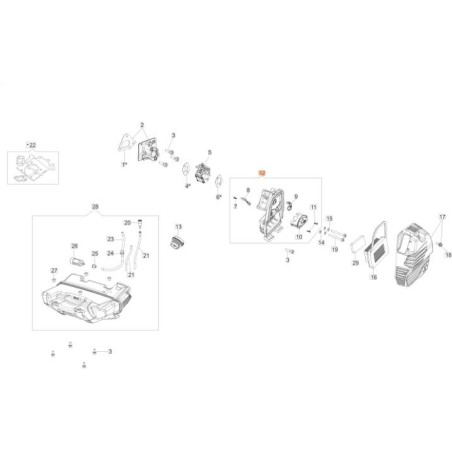 KIT DE SUPPORT DE FILTRE À AIR COMPLET EMAK ORIGINAL 61530182 | NewgardenAgri.com