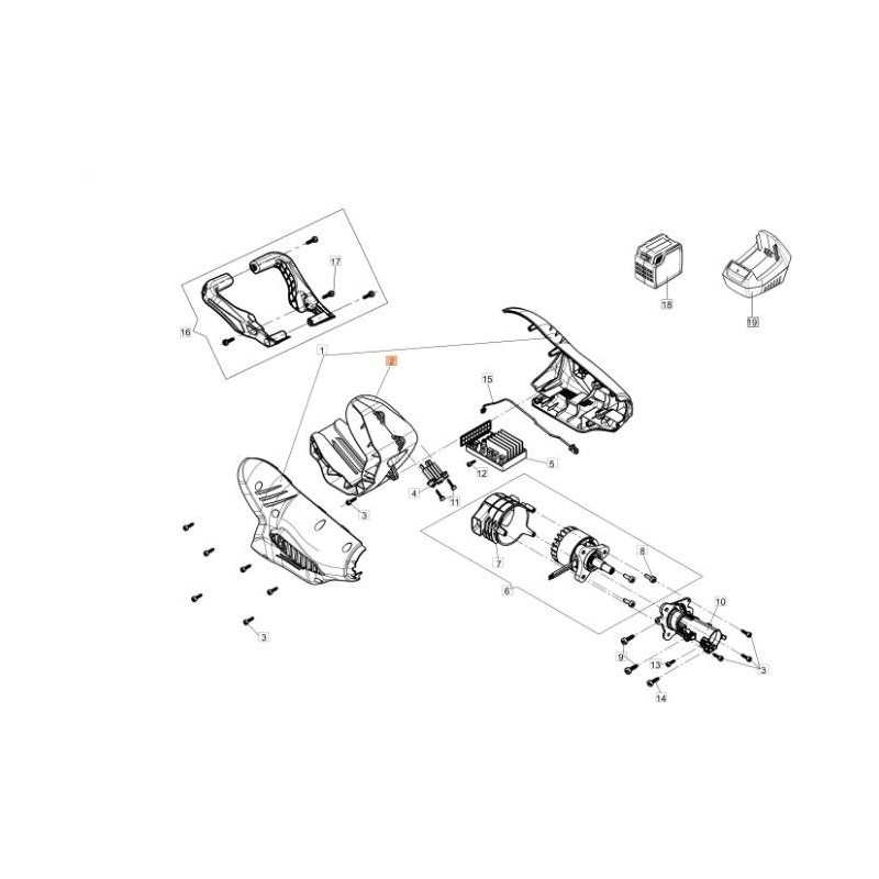 BATTERY SLIDE WITH HANDLE SEAT GR 2011 ORIGINAL EMAK 54120049R