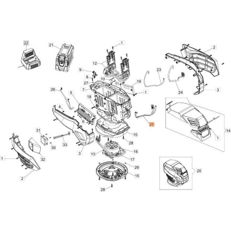 Câble d'alimentation d'origine pour calculateur de traction EMAK 54350104R | NewgardenAgri.com