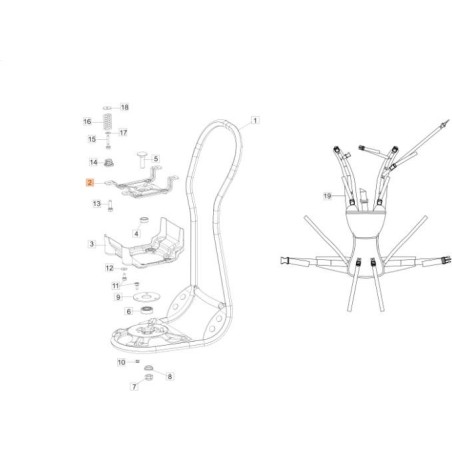 ENGINE SUPPORT WITH WELDED NUTS ZNB ORIGINAL EMAK 61530040R | NewgardenAgri.com