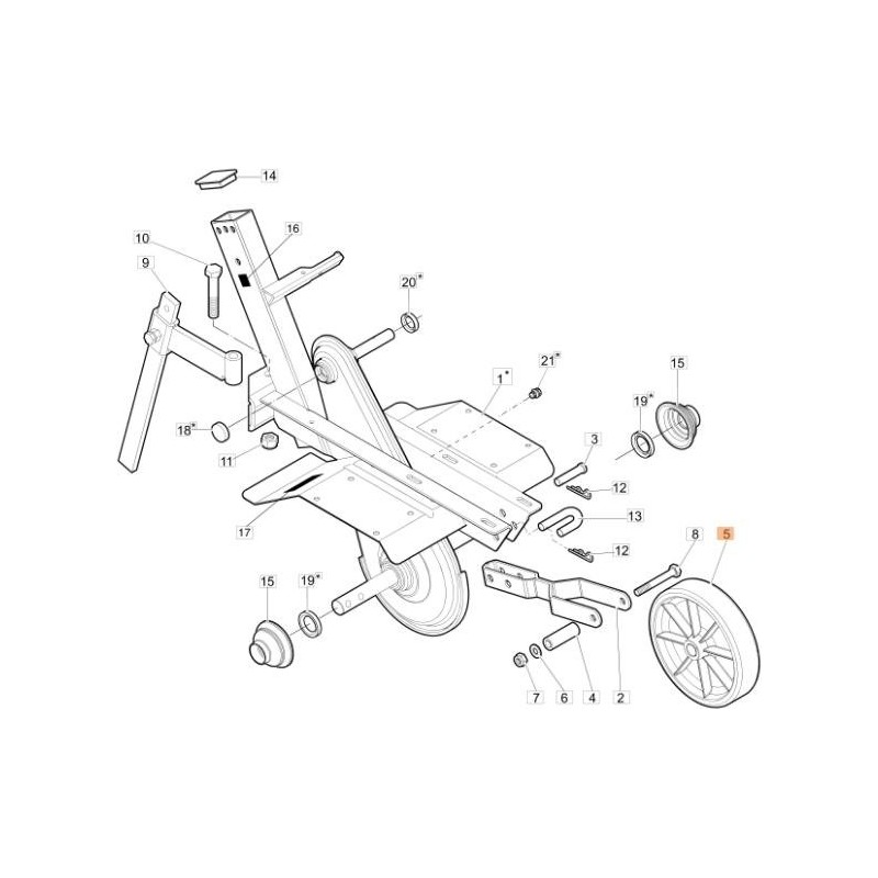 SMAI 3RGM090 ROUE À MOYEU SYMÉTRIQUE D.200 ORIGINAL EMAK N4841300AR