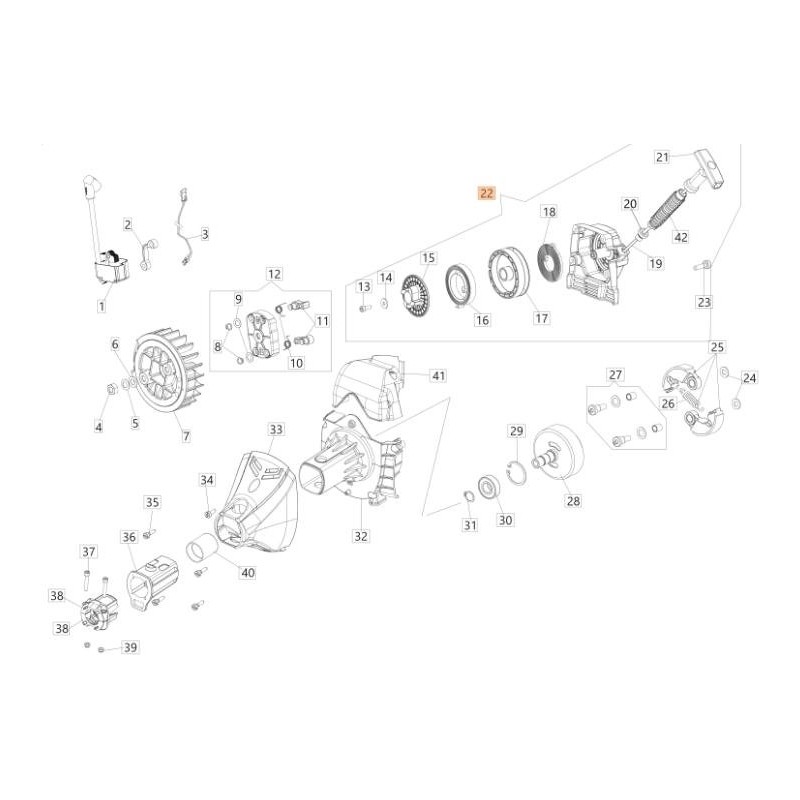 KOMPLETTES STARTER-KURBELGEHÄUSE AR OM 2013 X BP C/TAMPOGR. ORIGINAL EMAK 61530043R