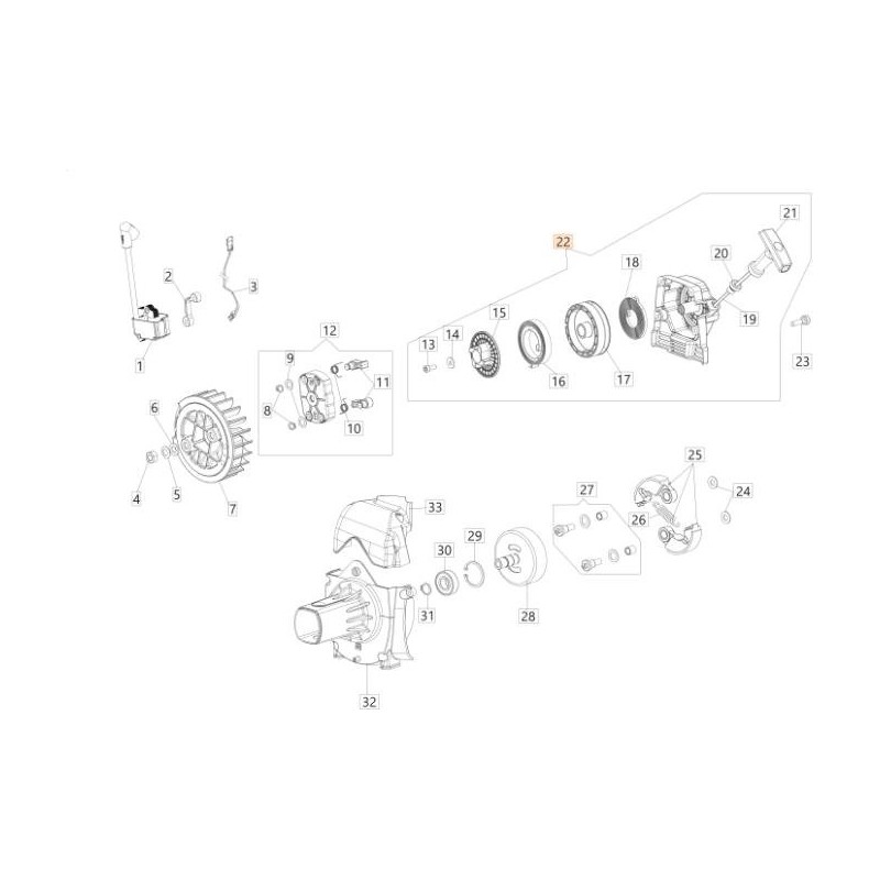 KOMPLETTES STARTER-KURBELGEHÄUSE AR OM 2013 C/TAMPOGR. ORIGINAL EMAK 61530015R
