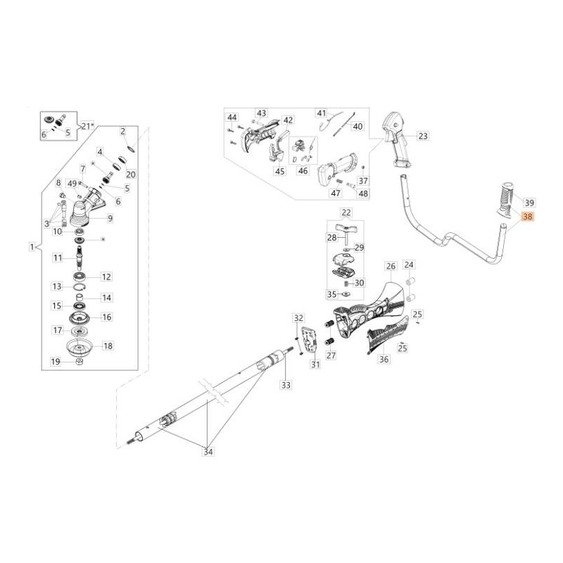 LENKER C/MANOP. D.22 (AL) ORIGINAL EMAK 61530108R