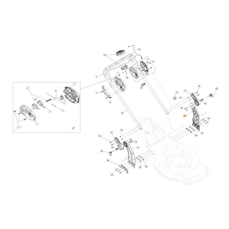 LINKE LENKERHALTERUNG (56V) ORIGINAL EMAK 54350039R
