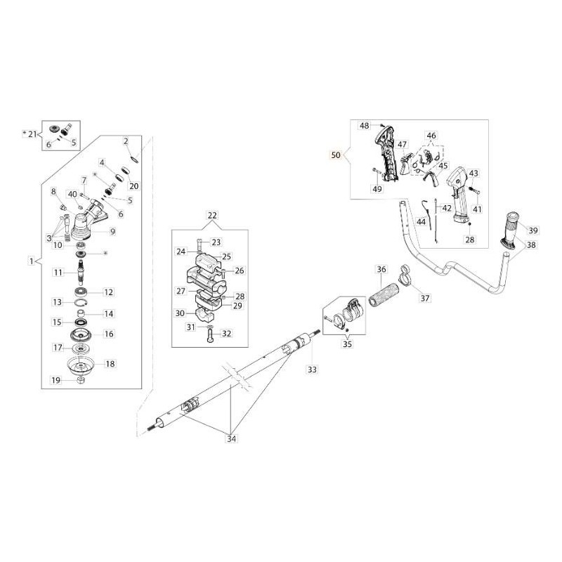 INTEGR.HANDLE COMPLETE WITH WIRE-CAVET T ORIGINAL EMAK 61402039BR