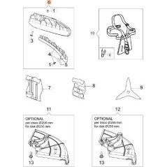 KIT DE PROTECTION AR ORIGINAL EMAK OM 2013 AVEC BANDE 61530185 | NewgardenAgri.com