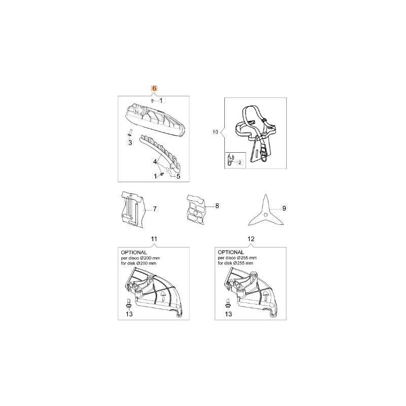 KIT DE PROTECTION AR ORIGINAL EMAK OM 2013 AVEC BANDE 61530185