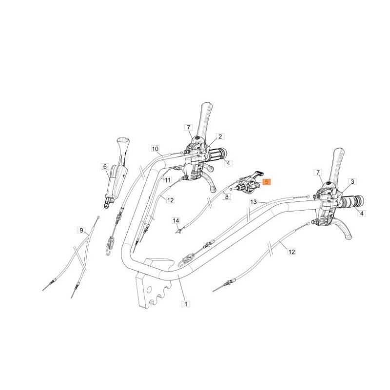 Cable de interruptor de encendido y apagado L.1730 con acel. Kohler Original EMAK 3044030R