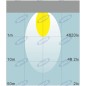 Faro lavoro 16 LED 110x110mm 10-30V 48W 3200LM cablato 40-60cm macchina agricola Faro lavoro 16 LED 110x110mm 10-30V 48W 3200LM cablato 40-60cm macchina agricola