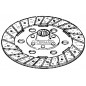 Kupplungsscheibe kompatibel Traktor 450 450 DT FIAT WHEELS NEW HOLLAND 15106 107