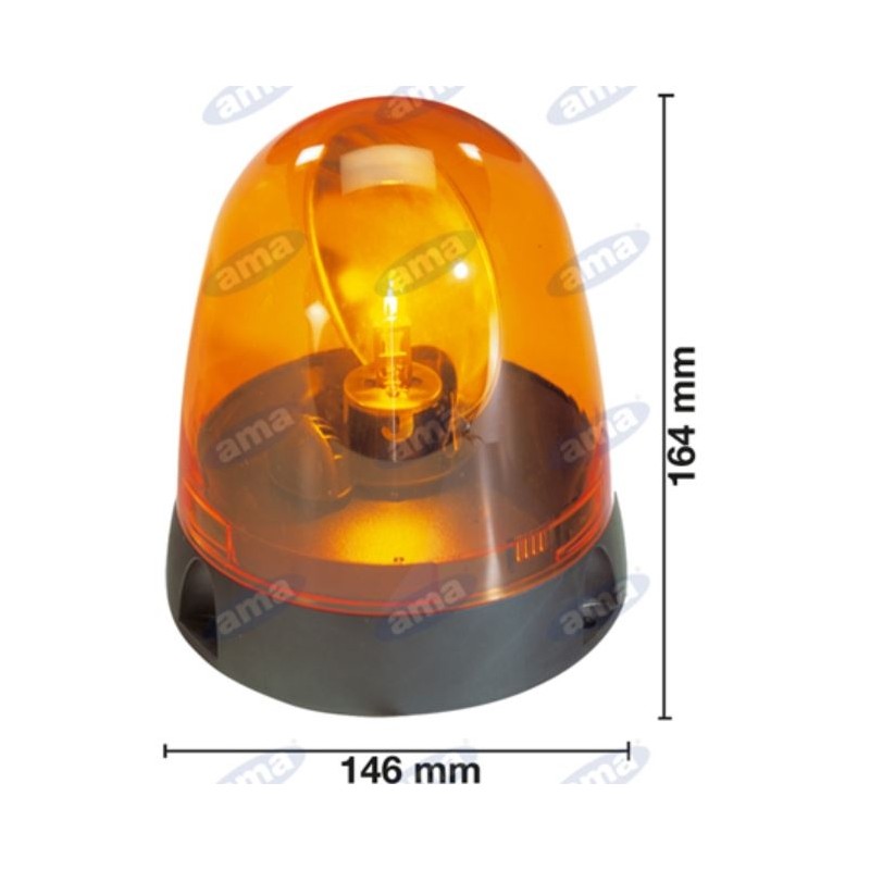 Beacon 12V base plana 164x146mm ONE serie tractor máquina agrícola autopropulsada