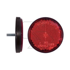 Réflecteur rond rouge Di 60 mm raccord à vis pour remorque A08503 | NewgardenAgri.com