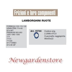 Cuscinetto reggispinta 90x55 15744 trattore LAMBORGHINI Formula Premium Turbo | NewgardenAgri.com