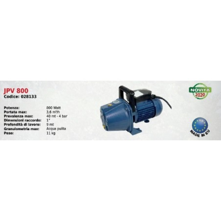 Pompe électrique de surface GARDEN JET JPV 800 ELPUMPS 800 Watt | NewgardenAgri.com