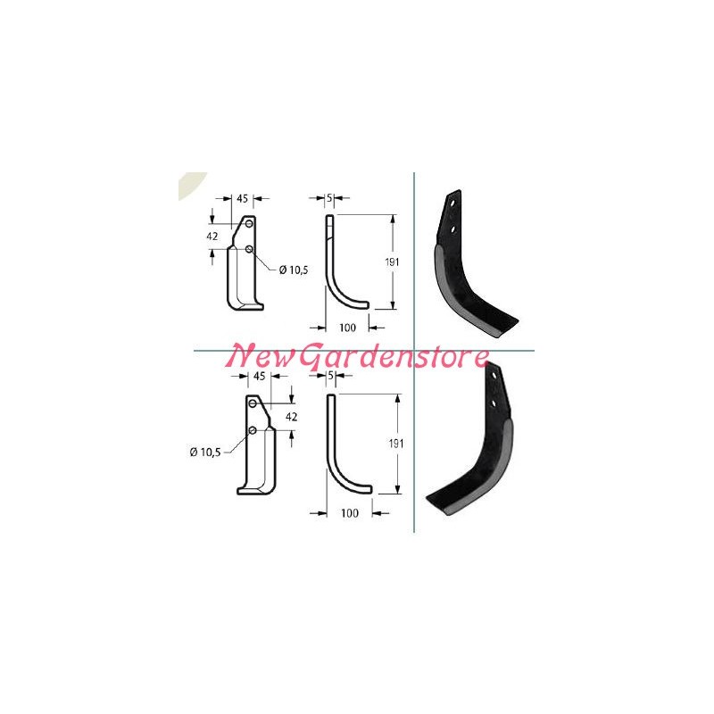 Original GOLDONI spare parts kit for hoes for rotary cultivator 22M 00070922 Original GOLDONI spare parts kit for hoes for rotary cultivator 22M 00070922
