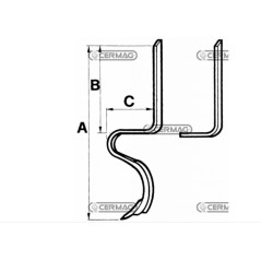 Track eradicator spring with ploughshare without reinforcement section 32x10 mm 55476 | NewgardenAgri.com